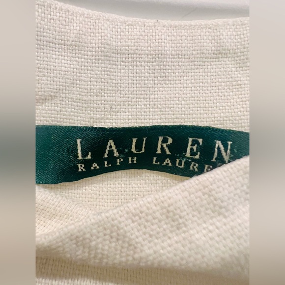 Lauren Ralph Lauren 100% Linen Wide Leg Pants – Ivory | Size 10 - Picture 9 of 12